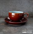 画像1: ENGLAND antique DENBY HOMESTEAD C&S イギリスアンティーク デンビー カップ＆ソーサー ヴィンテージ 1940-60's (1)