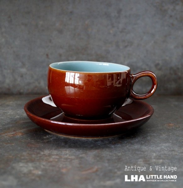 画像1: ENGLAND antique DENBY HOMESTEAD C&S イギリスアンティーク デンビー カップ＆ソーサー ヴィンテージ 1940-60's (1)