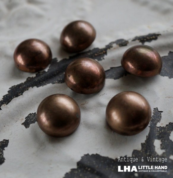 画像1: FRANCE antique BUTTONS フランスアンティーク ボタン 6個セット ヴィンテージ 1950-70's (1)