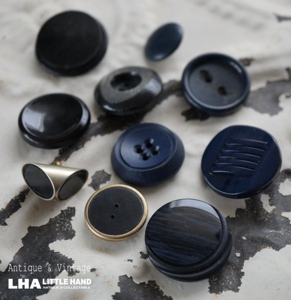 画像1: FRANCE antique BUTTONS フランスアンティーク ボタン 10個セット ヴィンテージ 1950-70's (1)