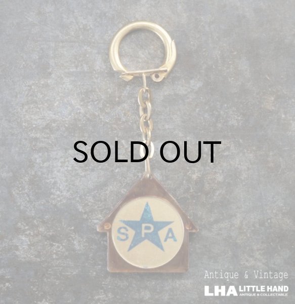 画像1: FRANCE antique FRENCH KEYRING  SPA フランスヴィンテージ フレンチキーホルダー ヴィンテージ 1960-70's  (1)