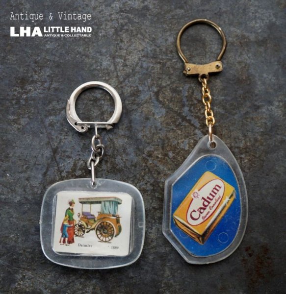 画像1: FRANCE antique FRENCH KEYRING 2pcs フランスヴィンテージ フレンチキーホルダー 2個SET 1960-70's  (1)