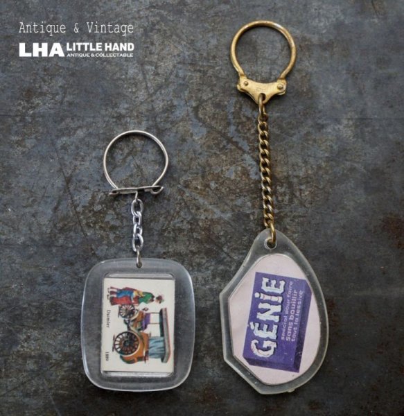 画像1: FRANCE antique FRENCH KEYRING 2pcs フランスヴィンテージ フレンチキーホルダー 2個SET 1960-70's  (1)