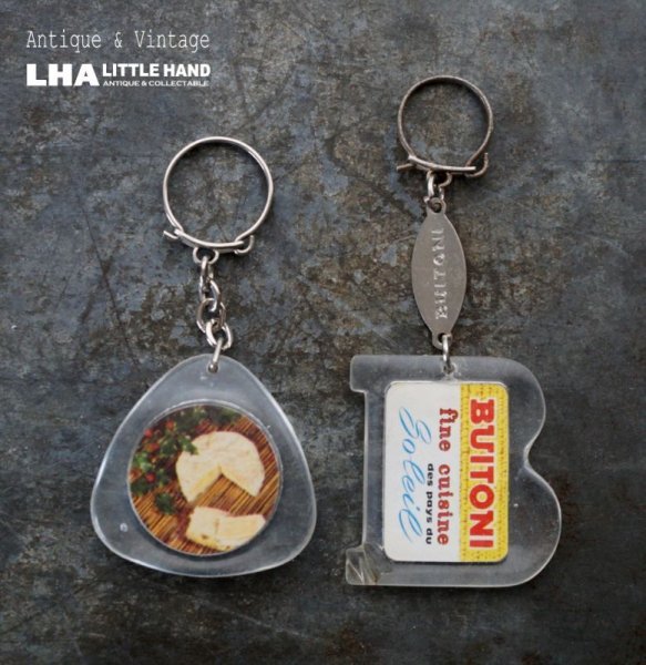 画像1: FRANCE antique FRENCH KEYRING 2pcs フランスヴィンテージ フレンチキーホルダー 2個SET 1960-70's  (1)