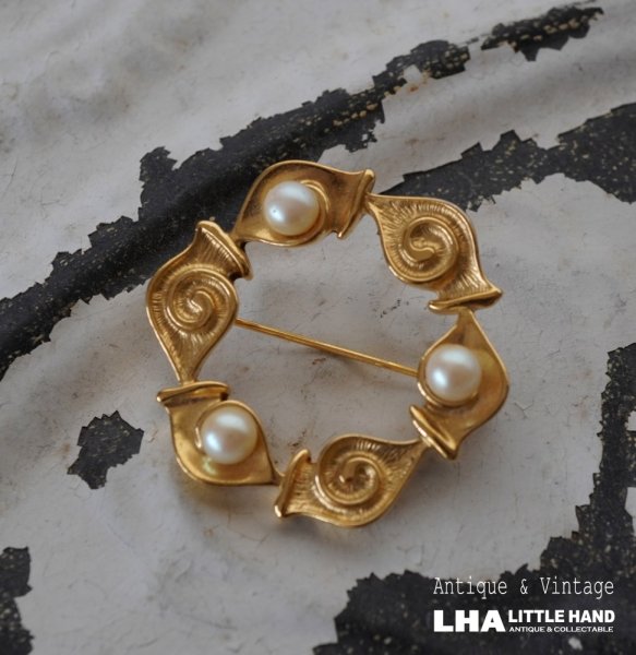 画像1: SALE【30%OFF】ENGLAND antique Brooch イギリスアンティーク ブローチ アクセサリー ヴィンテージブローチ コスチュームジュエリー 1960-80's  (1)