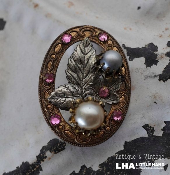 画像1: SALE【30%OFF】ENGLAND antique Brooch イギリスアンティーク ブローチ アクセサリー ヴィンテージブローチ コスチュームジュエリー 1960-80's  (1)