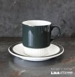 画像1: ENGLAND antique POOLE POTTERY C&S イギリスアンティーク プールポタリー  カップ＆ソーサー  ヴィンテージ 1950's (1)