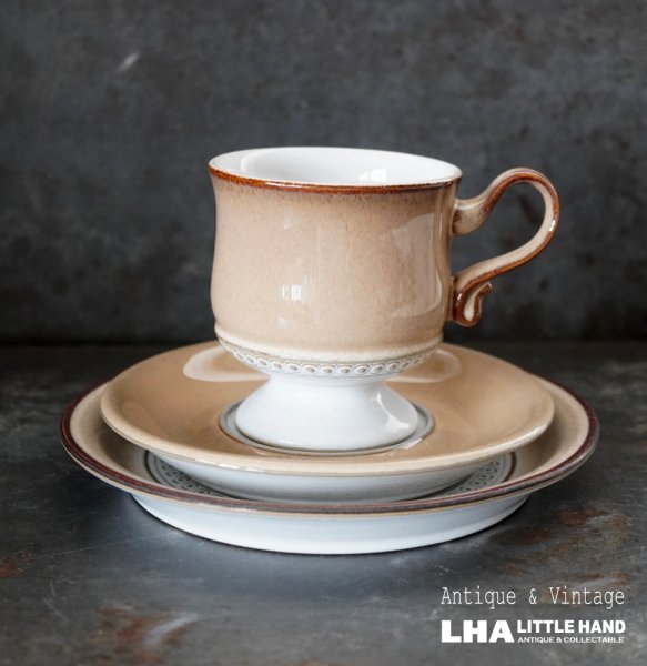 画像1: ENGLAND antique DENBY SEVILLE TRIO イギリスアンティーク デンビー セビリア トリオ カップ＆ソーサー&ケーキプレート ヴィンテージ 1975-80's (1)