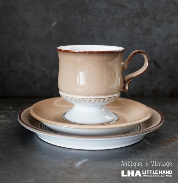 画像1: ENGLAND antique DENBY SEVILLE TRIO イギリスアンティーク デンビー セビリア トリオ カップ＆ソーサー&ケーキプレート ヴィンテージ 1975-80's (1)