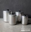 画像1: U.S.A. antique  Century Canister Set アメリカアンティーク アルミ キャニスター 缶 4個セット ヴィンテージ ミッドセンチュリー 1950's (1)