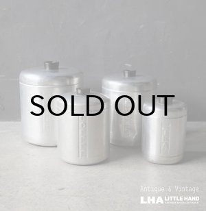 画像: U.S.A. antique  Century Canister Set アメリカアンティーク アルミ キャニスター 缶 4個セット ヴィンテージ ミッドセンチュリー 1950's