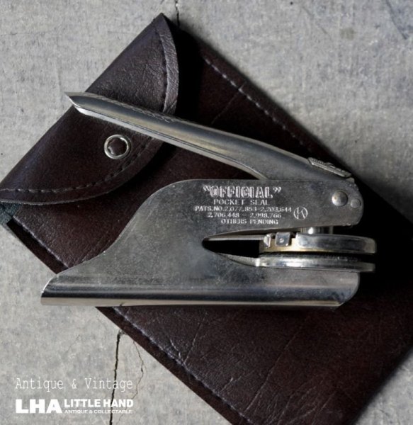画像1: U.S.A. antique Campany Seal アメリカアンティーク カンパニーシール ポケット エンボッサー ハンディタイプ ヴィンテージ 刻印機 1960-80's (1)