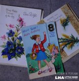 画像: ENGLAND antique GREETING CARD 3pcs イギリスアンティー グリーティングカード 3枚セット  バースデーカード ヴィンテージ  ビンテージ 1950-80's