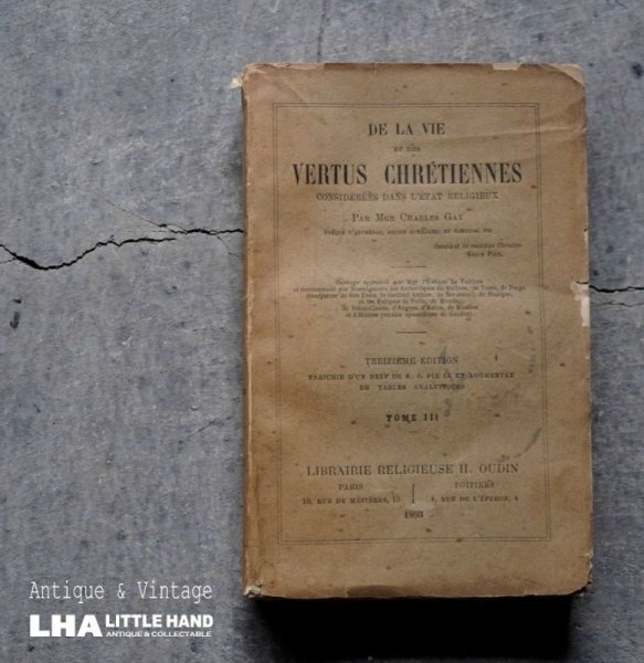 画像1: FRANCE antique BOOK フランス アンティーク ブック book 本 古書 洋書 1893's (1)