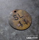 画像: U.S.A. antique Number Tag アメリカアンティーク ナンバータグ ナンバープレート ブラス 真鍮 ヴィンテージ 1940-60's 