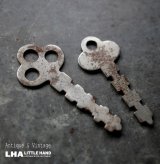 画像: U.S.A. antique KEYS 2pcs アメリカアンティークキー ヴィンテージキー 鍵 2本セット ヴィンテージ 1940-70s