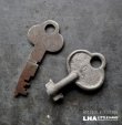 画像1: U.S.A. antique KEYS 2pcs アメリカアンティークキー ヴィンテージキー 鍵 2本セット ヴィンテージ 1940-70s