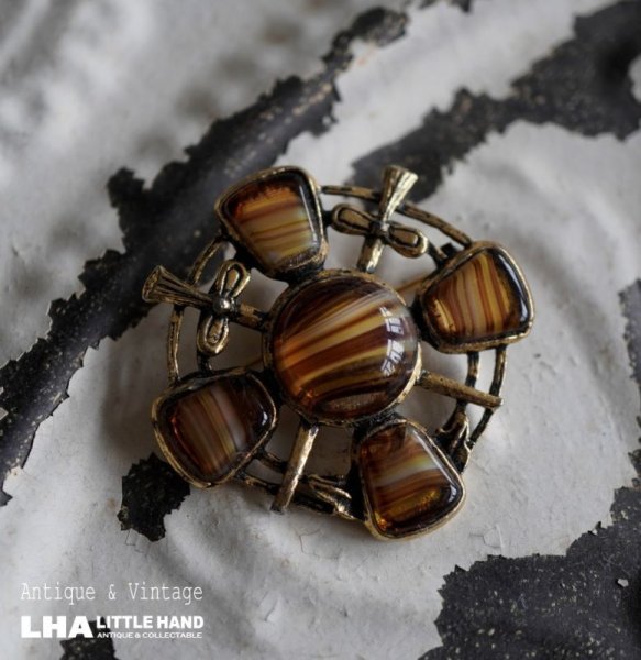 画像1: SALE【30%OFF】ENGLAND antique Brooch イギリスアンティーク ブローチ アクセサリー ヴィンテージブローチ コスチュームジュエリー 1960-80's  (1)