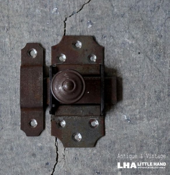 画像1: FRANCE antique LATCH フランスアンティーク ラッチ スライドロック ドア キャビネット 扉 金具 ロック ヴィンテージ 1930-50's (1)