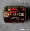 画像1: ENGLAND antique AFRIKANDER FLAKE TIN TOBACCO TIN CIGARETTES イギリスアンティーク シガレットケース ティン缶 タバコ缶 ヴィンテージ ブリキ缶1930's  (1)