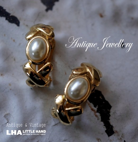 画像1: U.S.A. antique Earrings  アメリカアンティーク コスチュームジュエリー ヴィンテージ イヤリング 1960－80's  (1)