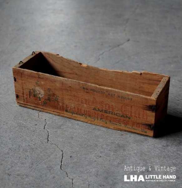 画像1: U.S.A. antique Windsor Club Cheese Box アメリカアンティーク 木製チーズボックス  ヴィンテージ 木箱 1930-1950's (1)
