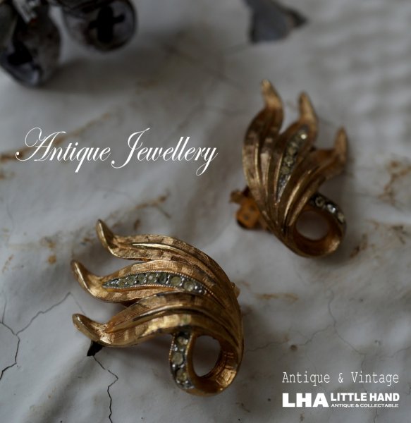 画像1: U.S.A. antique Judy Lee Earrings  アメリカアンティーク コスチュームジュエリー ヴィンテージ イヤリング 1950-60's  (1)