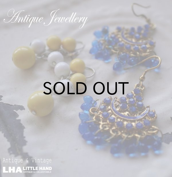 画像1: SALE【20%OFF】U.S.A. vintage  Earrings  2pcs アメリカヴィンテージ コスチュームジュエリー ピアス  2個セット イヤリング 1970-90's 