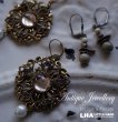 画像1: SALE【20%OFF】U.S.A. vintage  Earrings  2pcs アメリカヴィンテージ コスチュームジュエリー ピアス  2個セット イヤリング 1970-90's  (1)