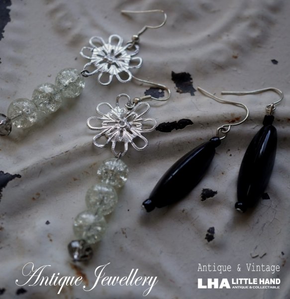 画像1: SALE【20%OFF】U.S.A. vintage  Earrings  2pcs アメリカヴィンテージ コスチュームジュエリー ピアス  2個セット イヤリング 1970-90's  (1)