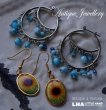 画像1: SALE【20%OFF】U.S.A. vintage  Earrings  2pcs アメリカヴィンテージ コスチュームジュエリー ピアス  2個セット イヤリング 1970-90's  (1)