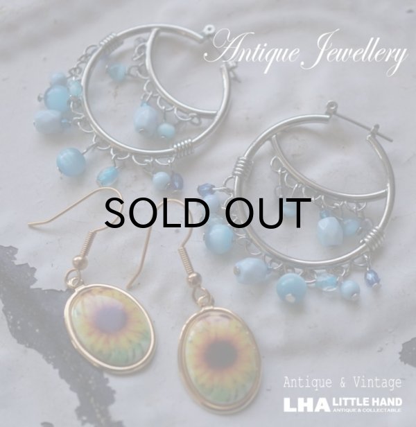 画像1: SALE【20%OFF】U.S.A. vintage  Earrings  2pcs アメリカヴィンテージ コスチュームジュエリー ピアス  2個セット イヤリング 1970-90's 
