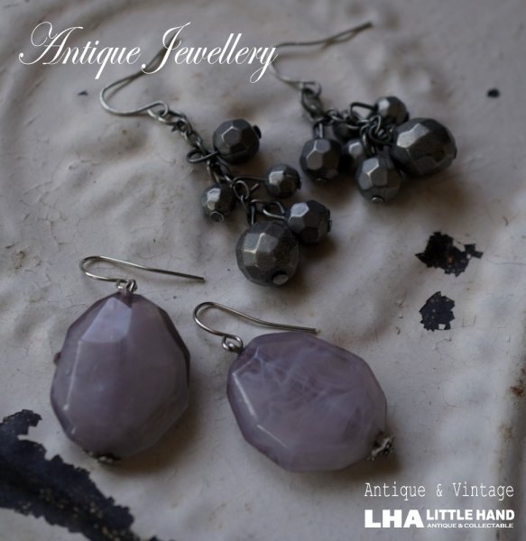 画像1: U.S.A. vintage  Earrings  2pcs アメリカヴィンテージ コスチュームジュエリー ピアス  2個セット イヤリング 1970-90's  (1)
