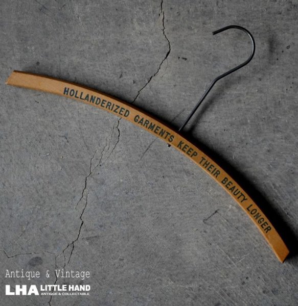 画像1: U.S.A. antique Advertising Hanger アメリカアンティーク アドバタイジング 広告入 木製ハンガー ヴィンテージ 1930-60's (1)