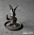 画像1: ENGLAND antique Seba RING HOLDER イギリスアンティーク Seba シルバープレート リングホルダー ラビット ウサギ アクセサリートレイ ヴィンテージ 1950-70's 