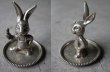 画像4: ENGLAND antique Seba RING HOLDER イギリスアンティーク Seba シルバープレート リングホルダー ラビット ウサギ アクセサリートレイ ヴィンテージ 1950-70's  (4)