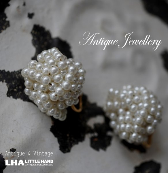 画像1: U.S.A. antique MARVELLA Earrings  アメリカアンティーク コスチュームジュエリー ヴィンテージ イヤリング 1960－80's  (1)