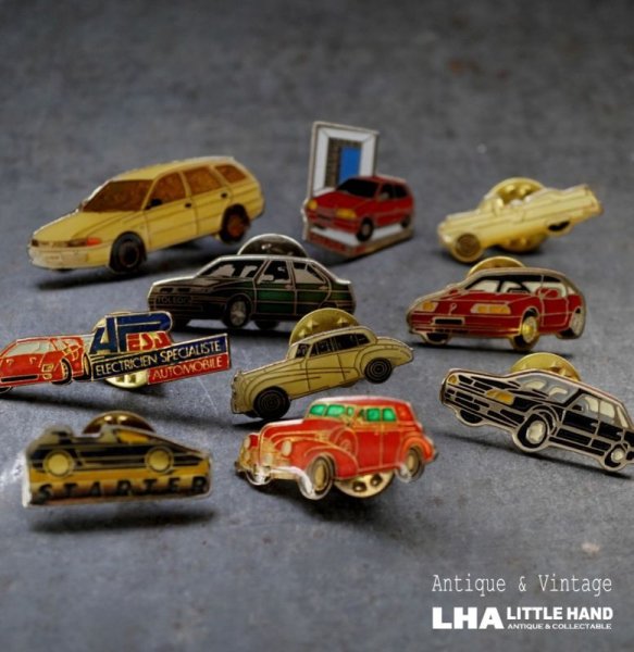 画像1: FRANCE antique PINS Pin Badge 10pcs フランスアンティーク ピンズ ピンバッジ 10個 CAR 車 自動車 ヴィンテージ 1980-90's (1)