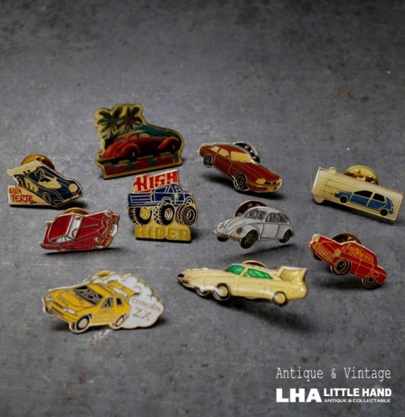 画像1: FRANCE antique PINS Pin Badge 10pcs フランスアンティーク ピンズ ピンバッジ 10個 CAR 車 自動車 ヴィンテージ 1980-90's (1)