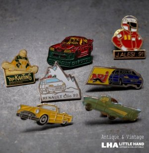 画像: FRANCE antique PINS Pin Badge 7pcs フランスアンティーク ピンズ ピンバッジ 7個 CAR 車 自動車 ヴィンテージ 1980-90's