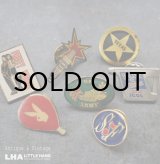 画像: FRANCE antique PINS Pin Badge 7pcs フランスアンティーク ピンズ ピンバッジ 7個 U.S.ARMY ヴィンテージ 1980-90's