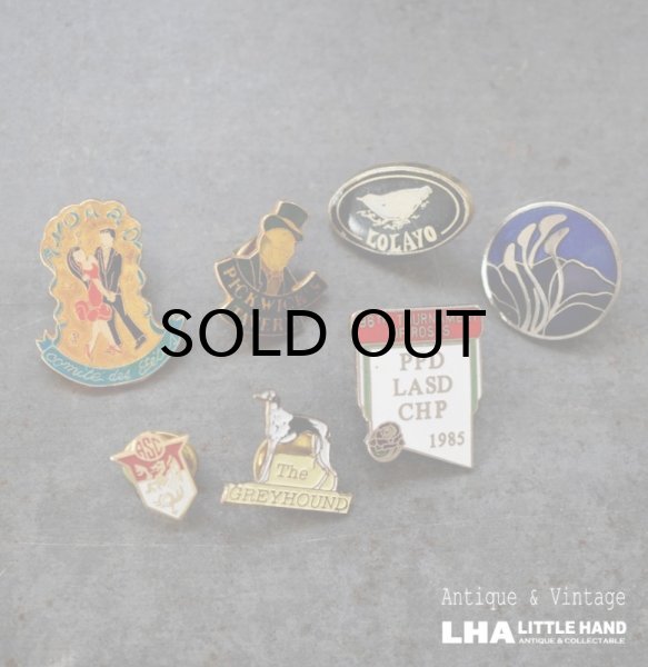 画像1: FRANCE antique PINS Pin Badge 7pcs フランスアンティーク ピンズ ピンバッジ 7個 ヴィンテージ 1980-90's (1)