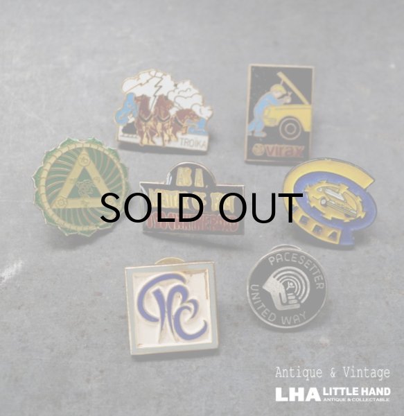 画像1: FRANCE antique PINS Pin Badge 7pcs フランスアンティーク ピンズ ピンバッジ 7個 ヴィンテージ 1980-90's (1)