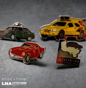 画像: FRANCE antique PINS Pin Badge 4pcs フランスアンティーク ピンズ ピンバッジ 4個  CAR 車 自動車 ヴィンテージ 1980-90's