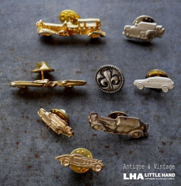 画像1: FRANCE antique PINS Pin Badge 8pcs フランスアンティーク ピンズ ピンバッジ 8個 CAR 車 自動車 ヴィンテージ 1980-90's (1)