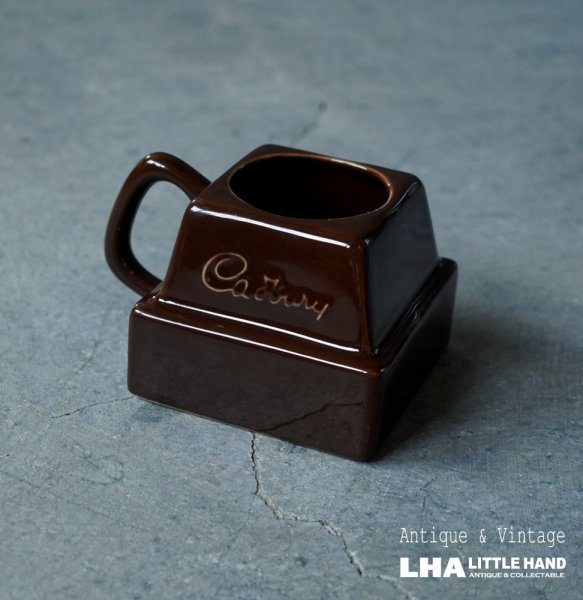 画像1: ENGLAND antique Cadbury's Mug cup イギリスアンティーク キャドバリー チョコレートマグカップ ヴィンテージ 1960-80's (1)