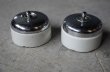 画像6: FRANCE antique SWITCH 2pcs フランスアンティーク スイッチ 2個セット トグルスイッチ クロームカバー＆陶器ベース ヴィンテージ 1930-50's (6)