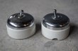 画像7: FRANCE antique SWITCH 2pcs フランスアンティーク スイッチ 2個セット トグルスイッチ クロームカバー＆陶器ベース ヴィンテージ 1930-50's (7)