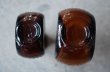 画像11: ENGLAND antique BOVRIL 2oz/1oz イギリスアンティーク ボブリル ガラスボトル 2個セット アンバーガラスボトル 瓶 1900-10's (11)