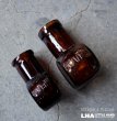 画像2: ENGLAND antique BOVRIL 2oz/1oz イギリスアンティーク ボブリル ガラスボトル 2個セット アンバーガラスボトル 瓶 1900-10's (2)